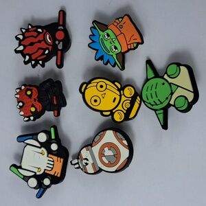 Lot of 7 Stars Wars charactors Crocs Jibbitz rubber shoe jewels